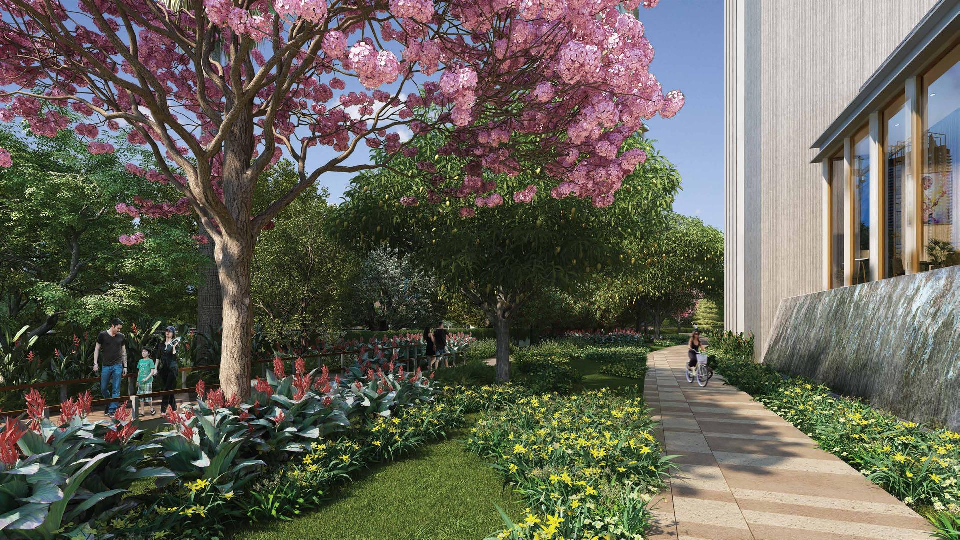 Landscaped gardens at 25 South, Dadar
