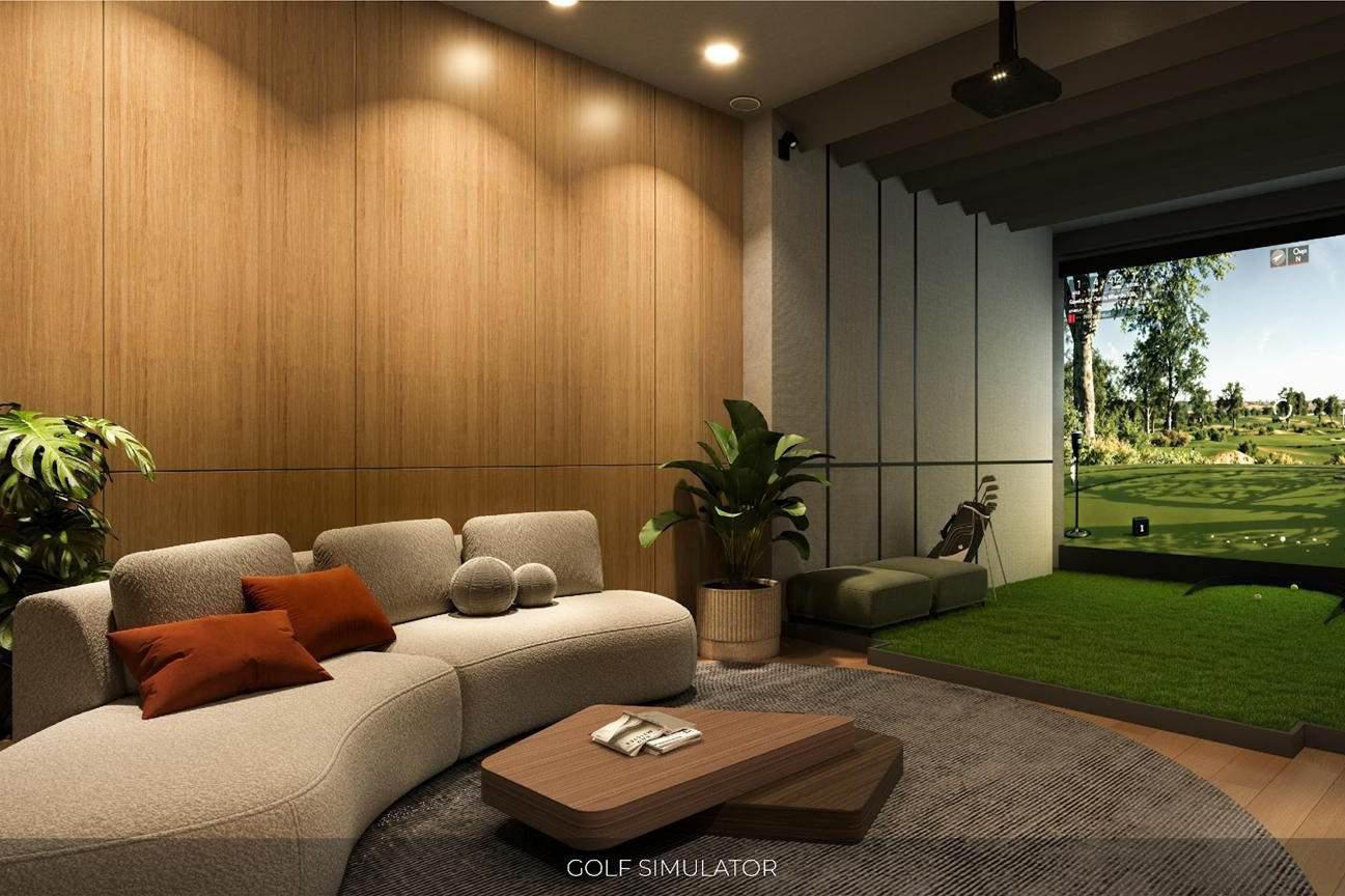 Golf simulator at Avhad Bayline Residency, Mahim West