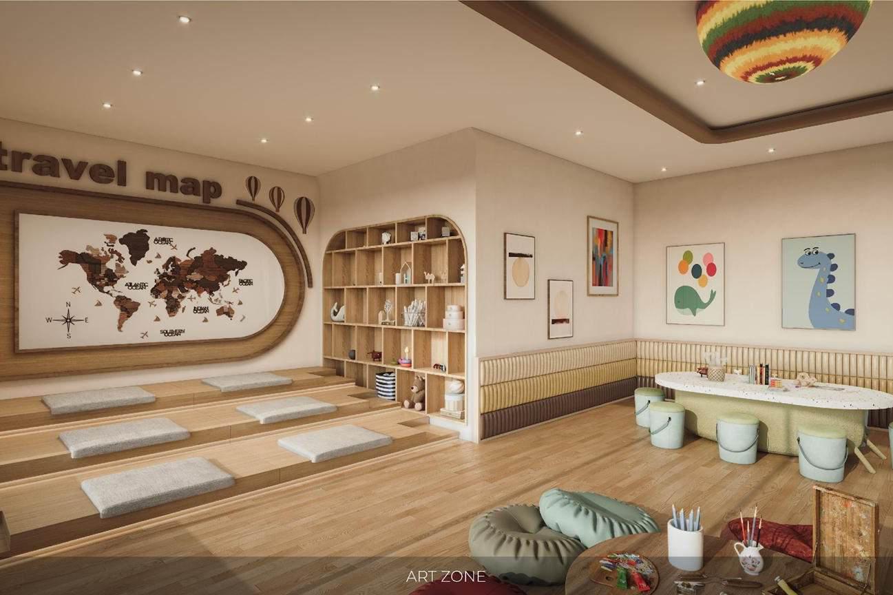 Children's play area at Avhad Bayline Residency, Mahim West