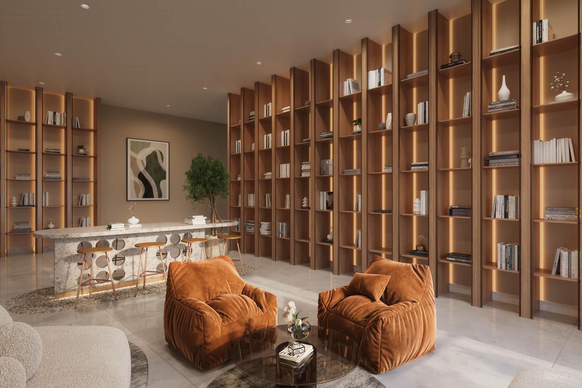 Library at Avhad Bayline Residency, Mahim West