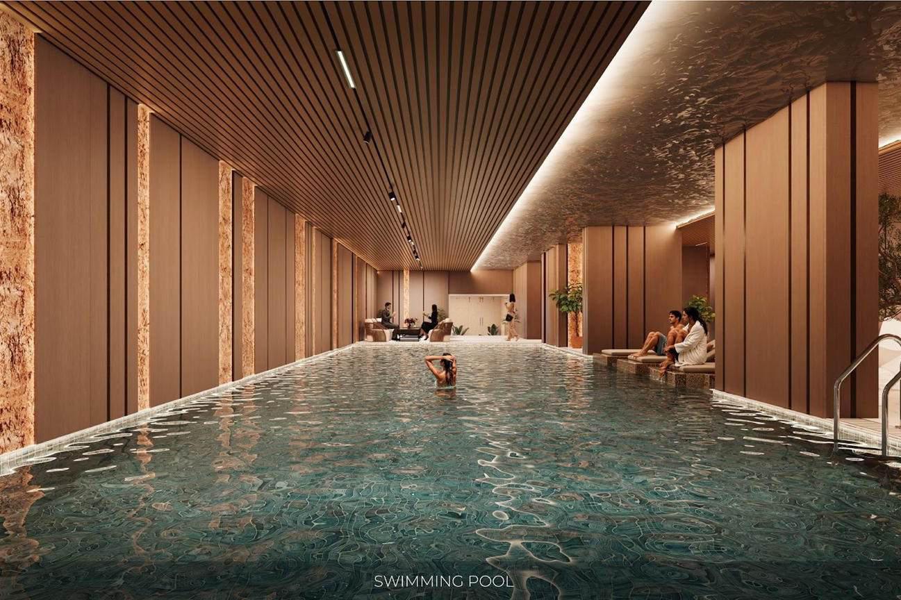 Swimming pool at Avhad Bayline Residency, Mahim West