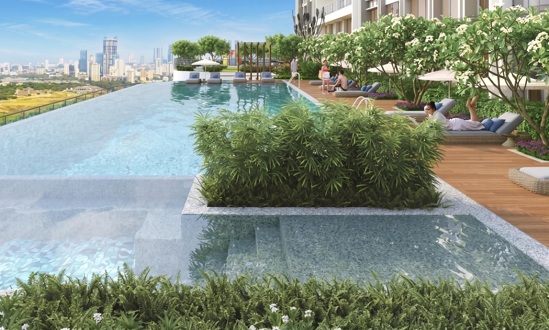 Swimming pool at K.Raheja Modern Vivarea, Mahalakshmi