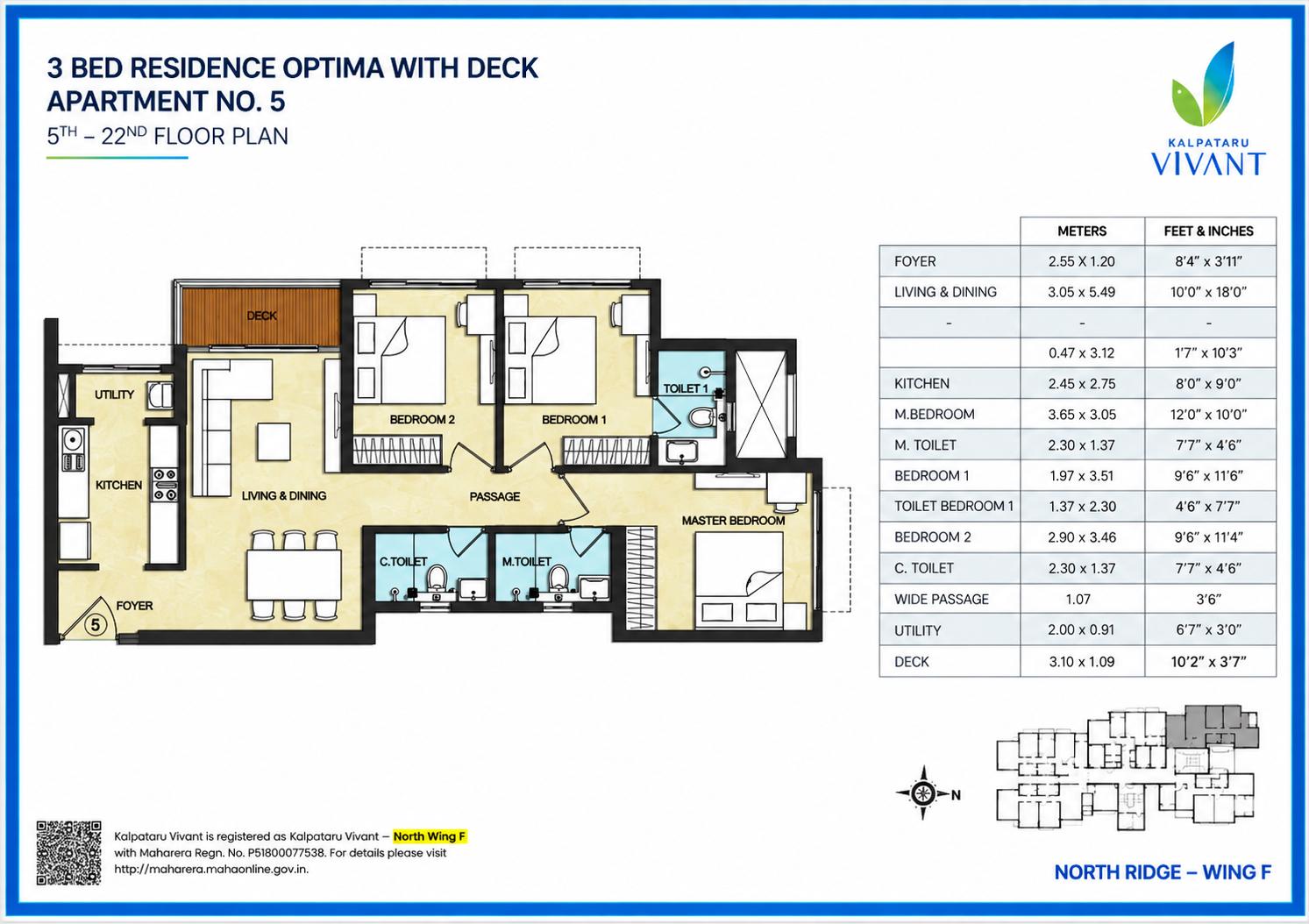 3BHK Elite floor plan