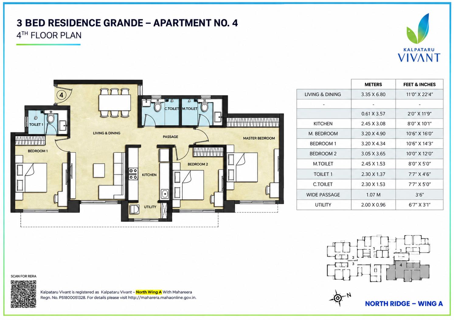 3BHK Signature floor plan