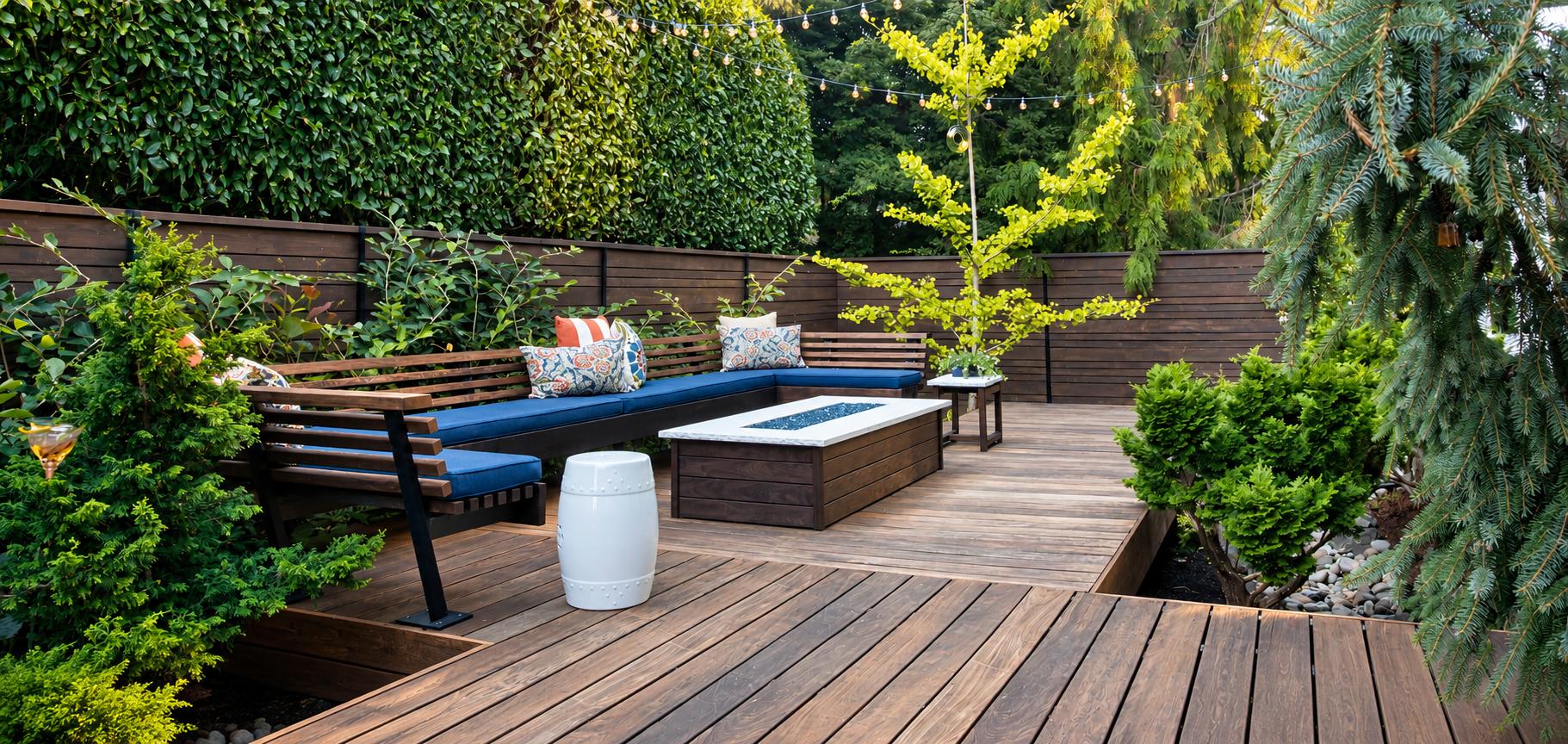 Landscaped gardens at Kalpataru Vivant, Jogeshwari East