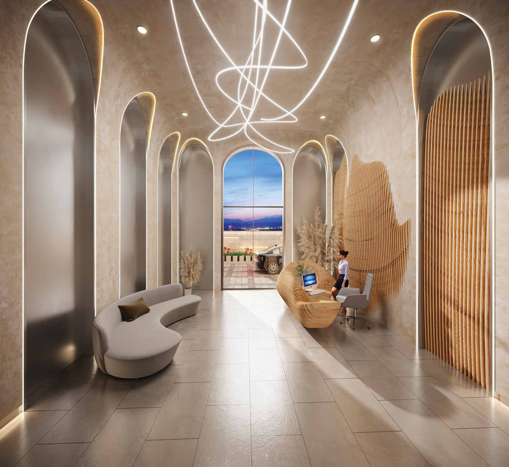 Grand entrance lobby at Satre Happynest, Kanjurmarg East