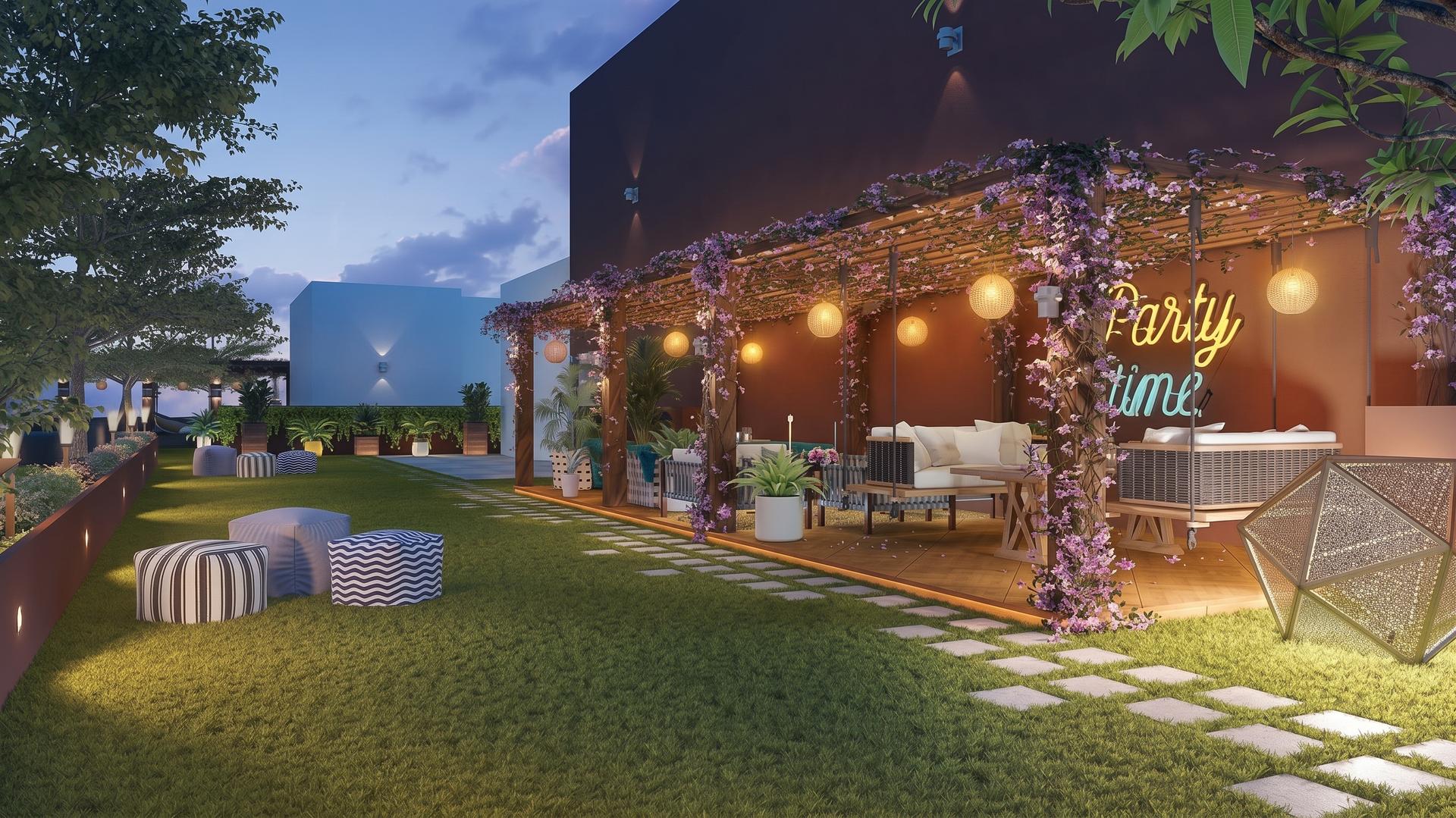 Party lawn at Paradigm 71 Midtown, Chembur