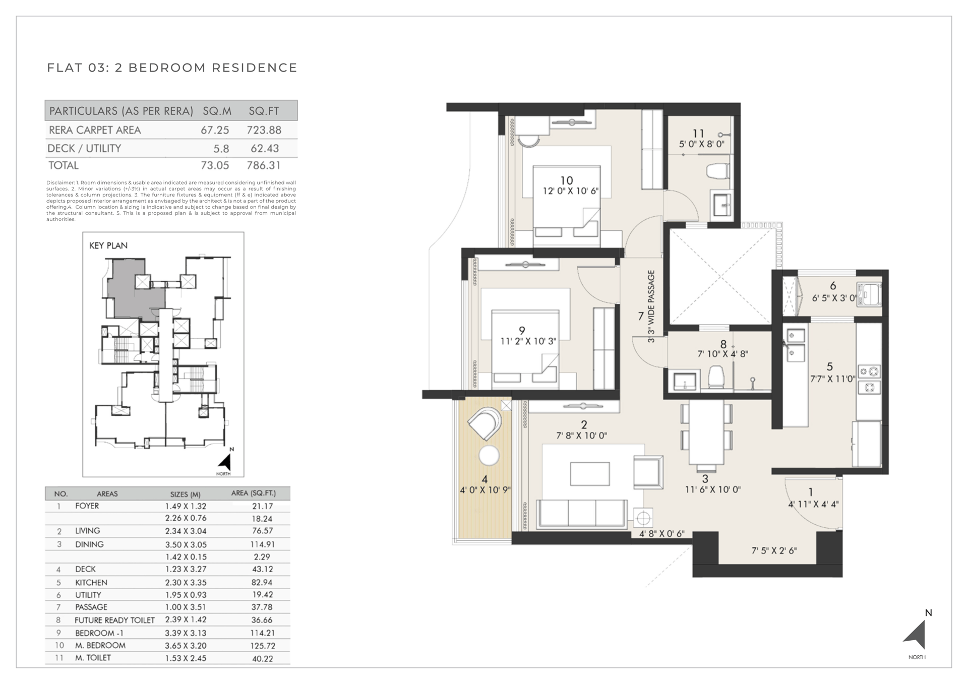 2 BHK Type2 floor plan
