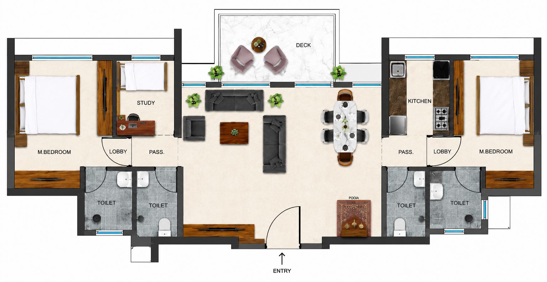 2.5BHK floor plan