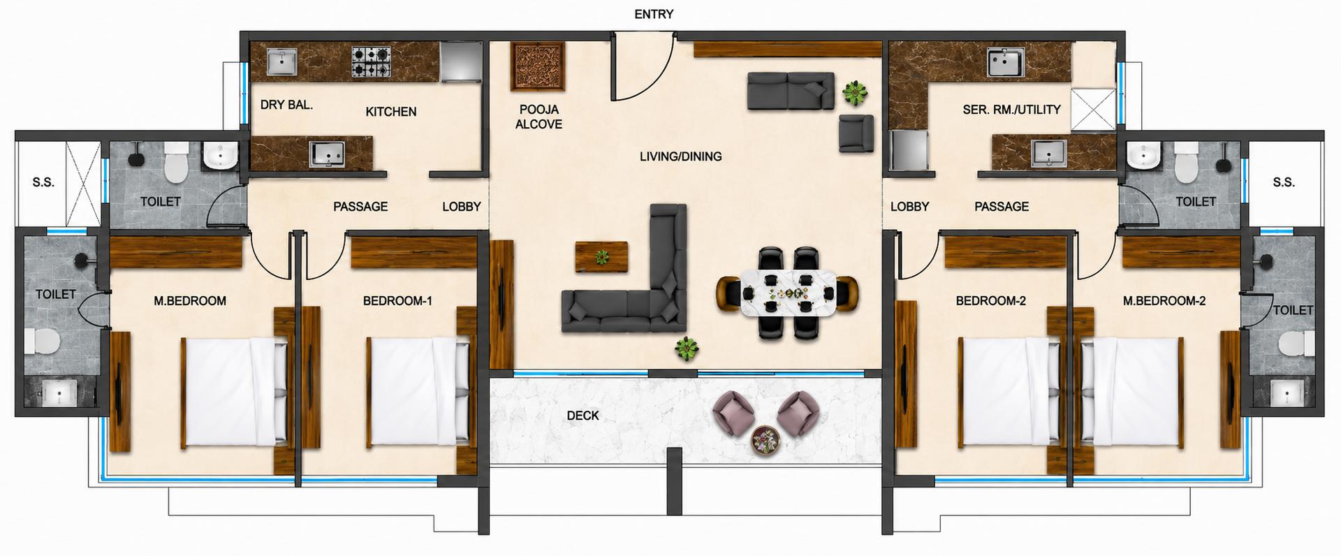 4.5BHK floor plan