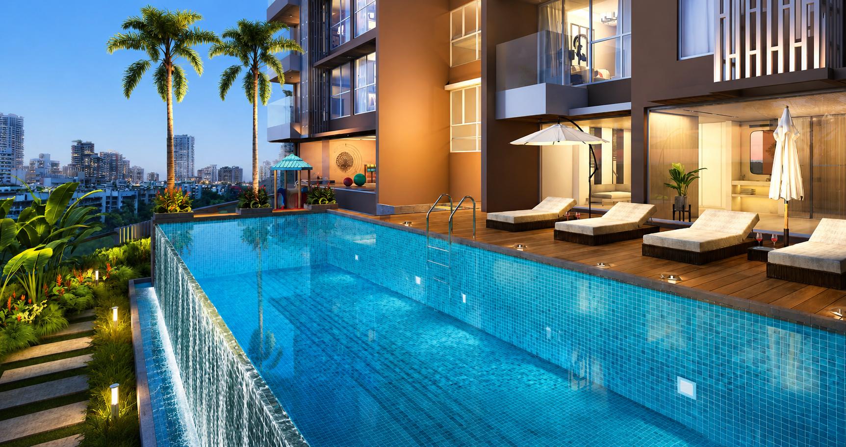 Swimming pool at Sunbeam Heights, Andheri West