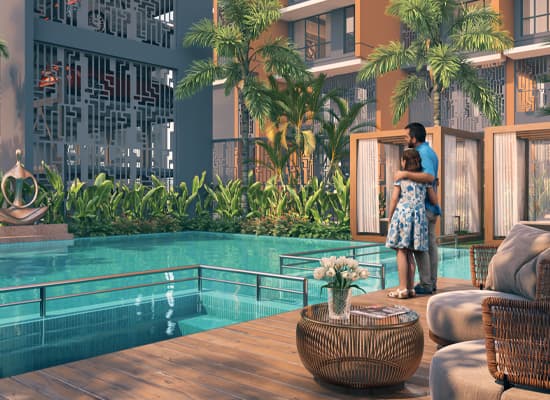 Swimming pool at Agarwal Florence, Goregaon West