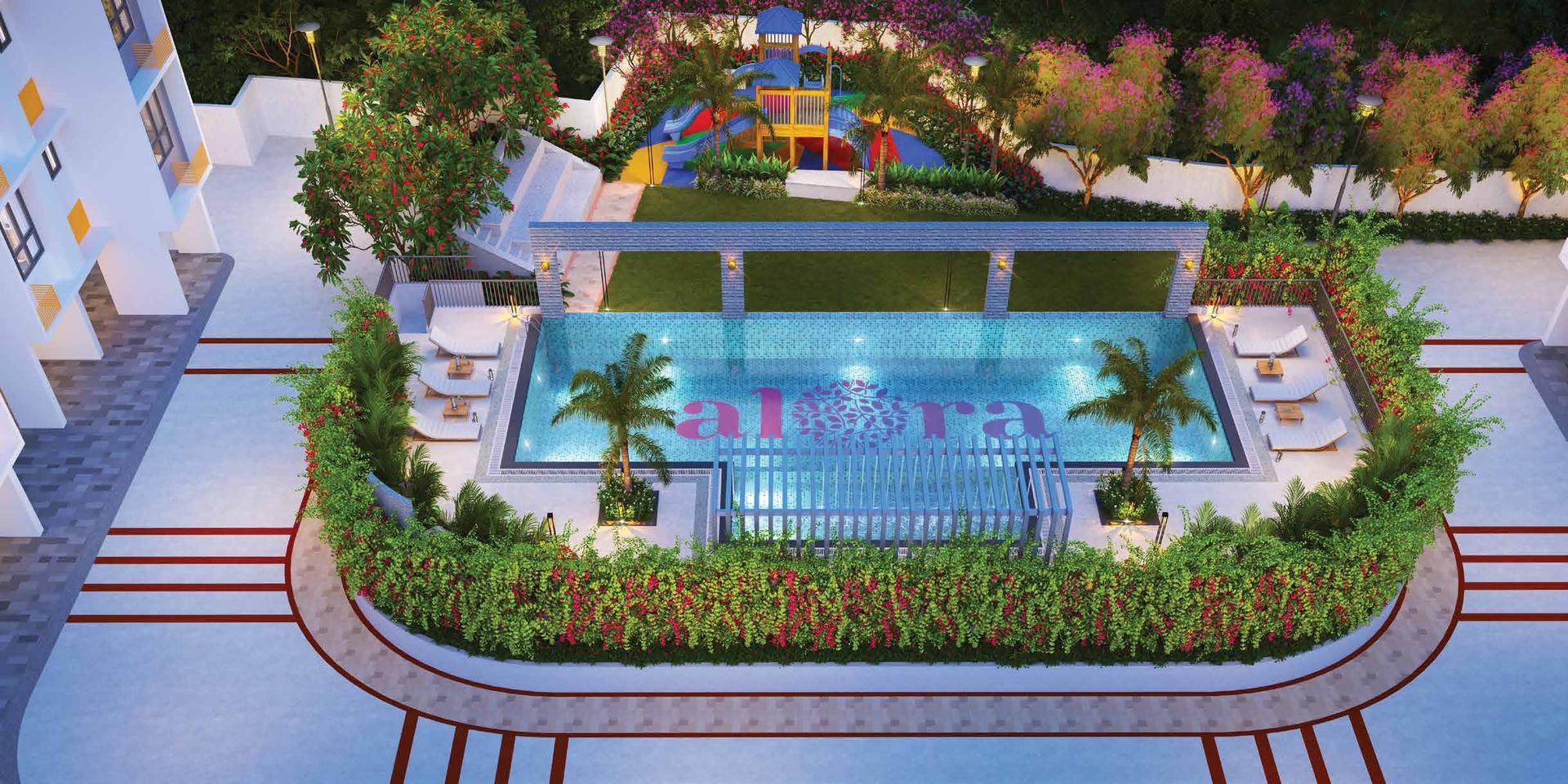 Swimming pool at Kolte Patil Alora, Santacruz East