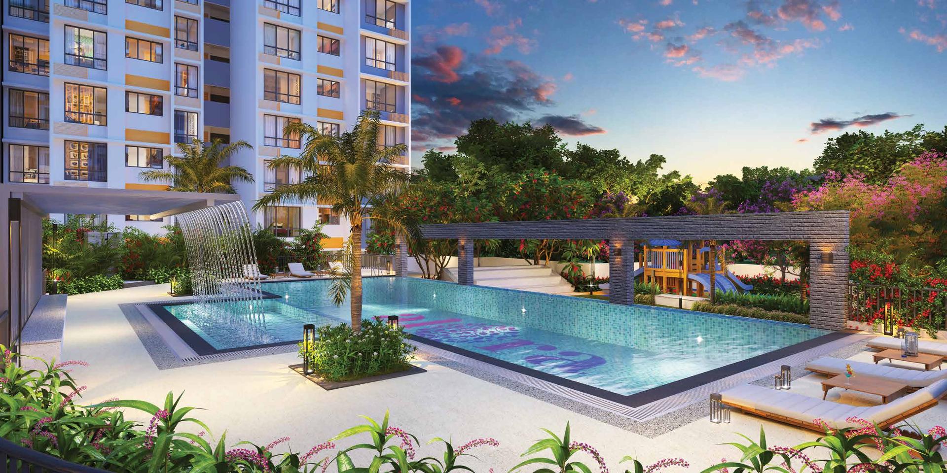 Swimming pool at Kolte Patil Alora, Santacruz East