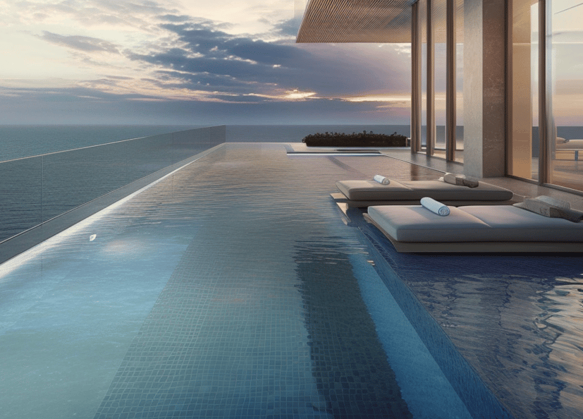 Swimming pool at 20 Opera, Girgaon