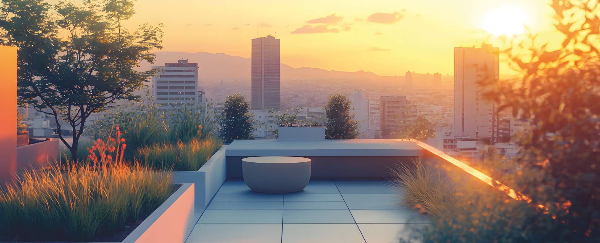 Rooftop terrace at Avenue 18, Dadar East