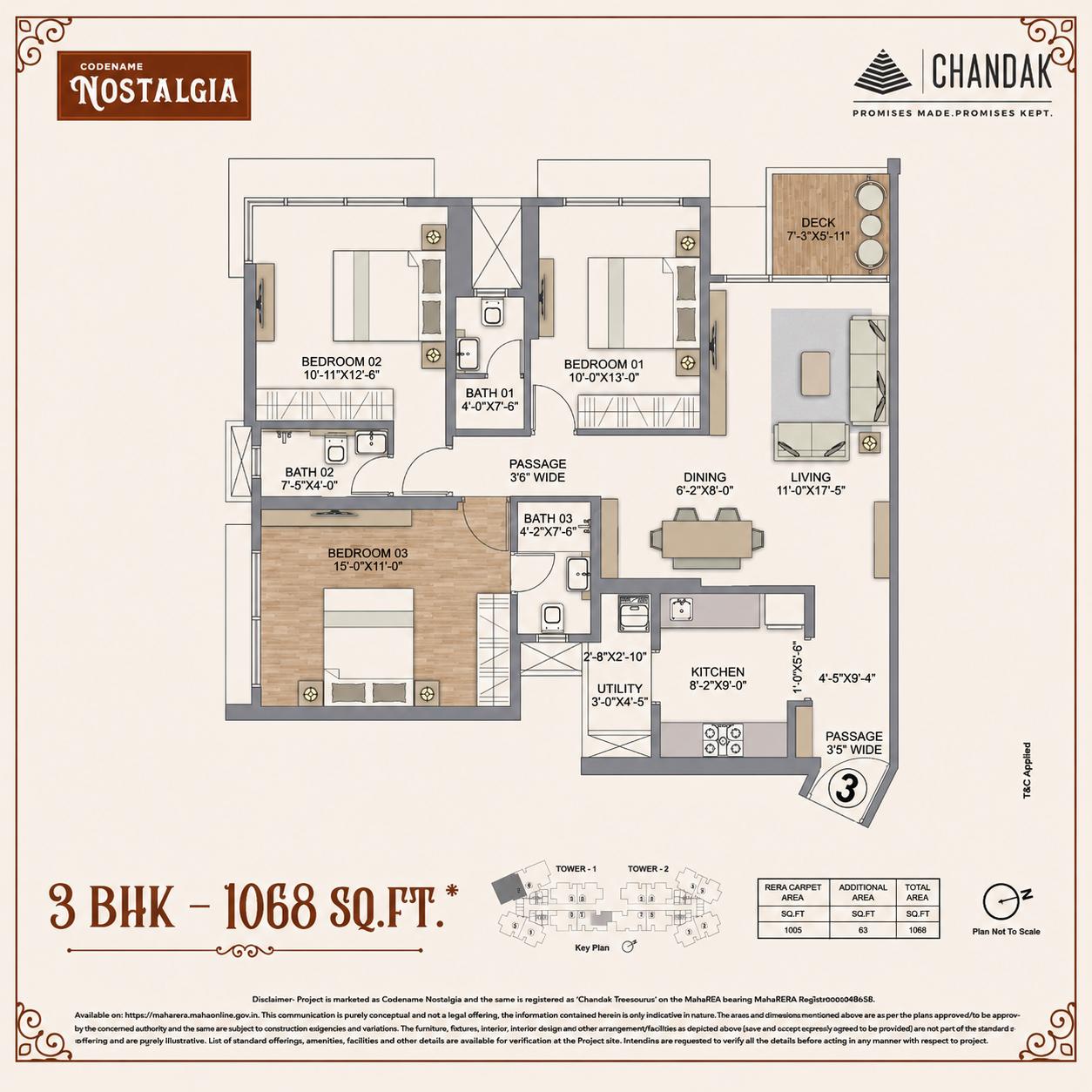 3BHK Premium floor plan