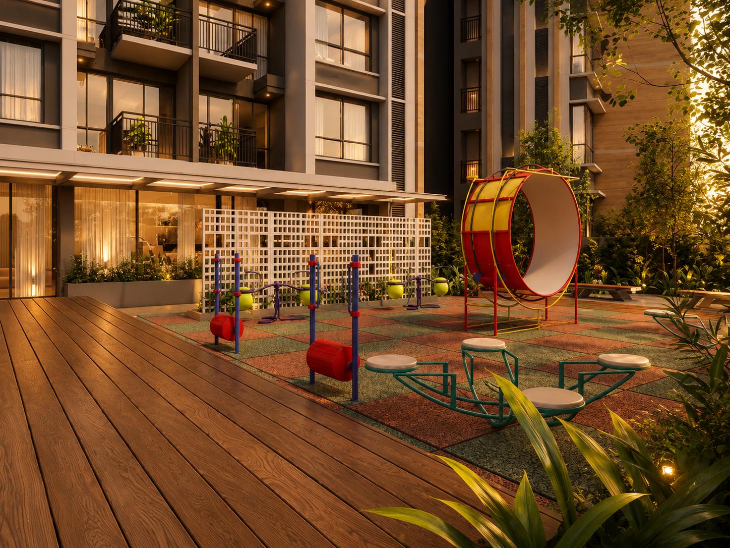 Children's play area at Chandak Treesourus, Malad West