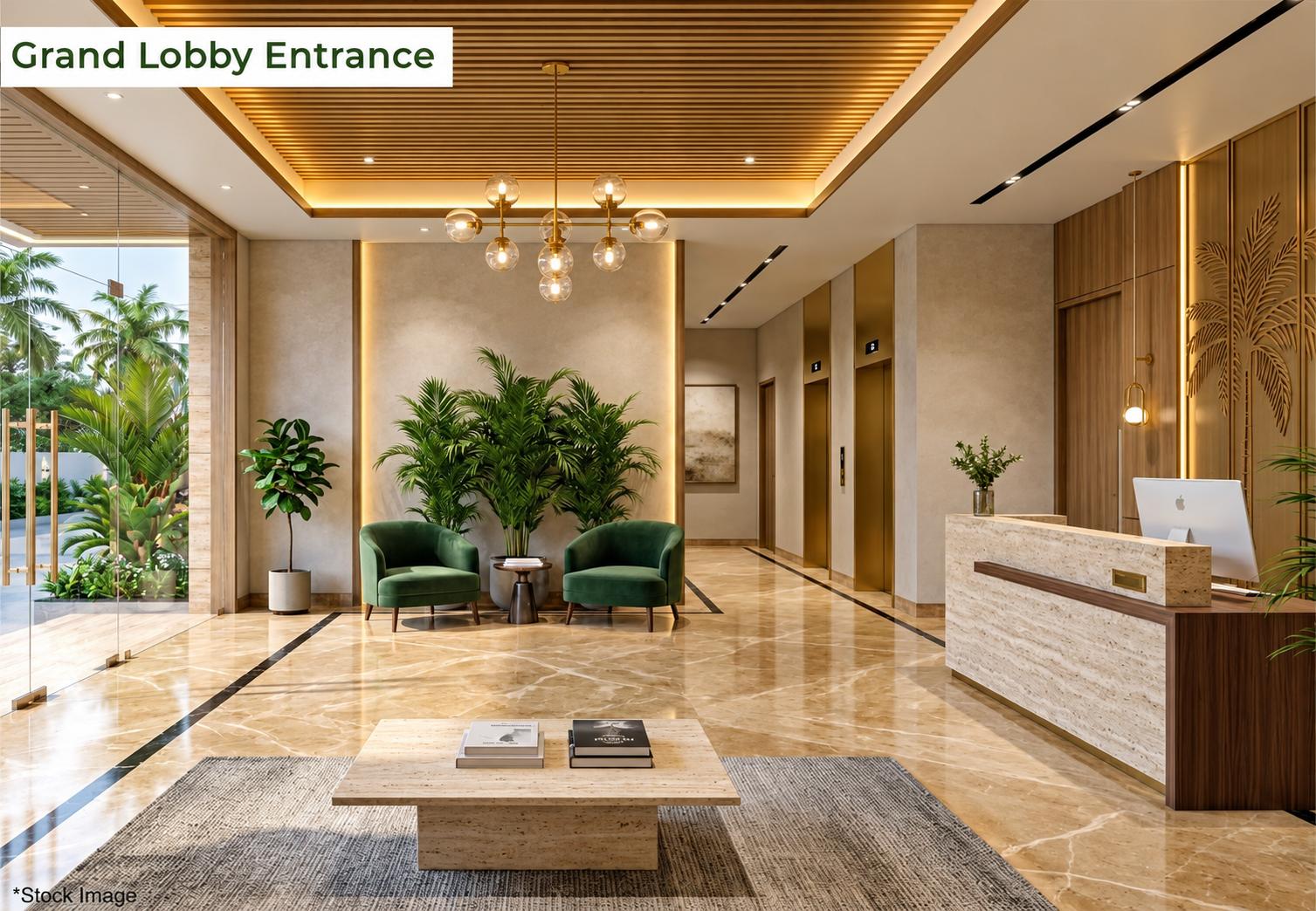 Grand entrance lobby at Heritage Emerald, Ghatkopar East