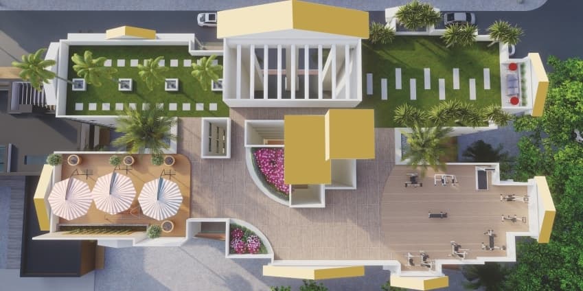 Rooftop terrace at Salasar Elanza, Mira Road East