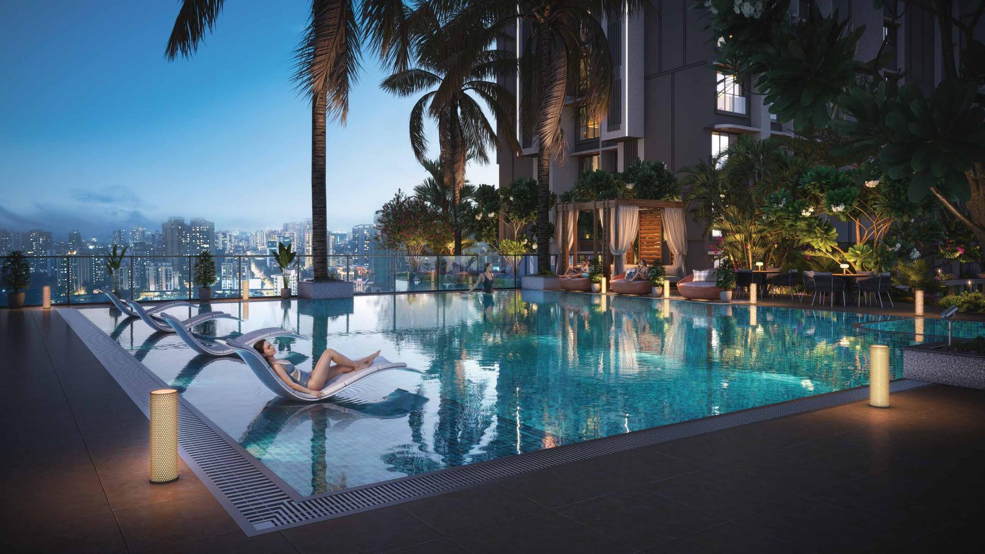 Swimming pool at Lokhandwala Vibe, Andheri West