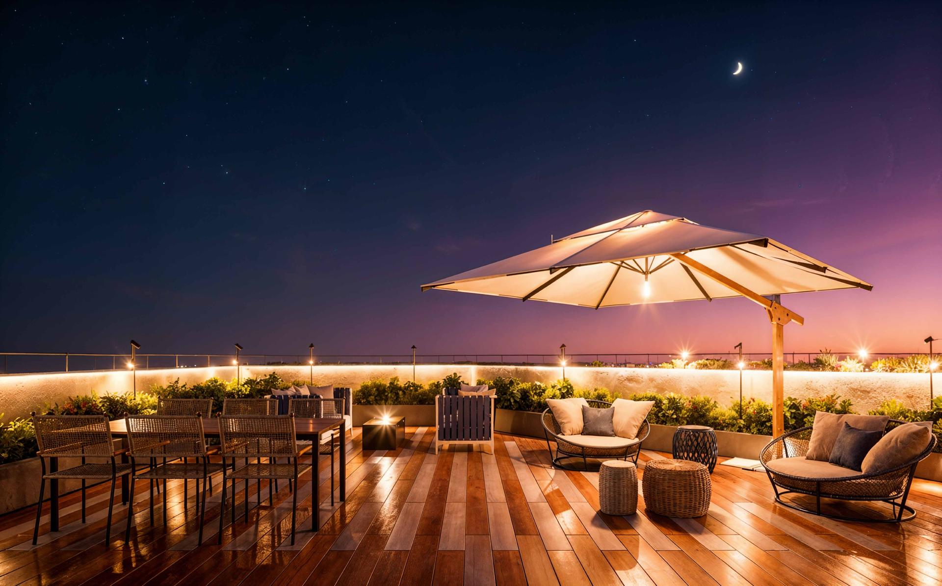 Rooftop terrace at Lokhandwala Vibe, Andheri West