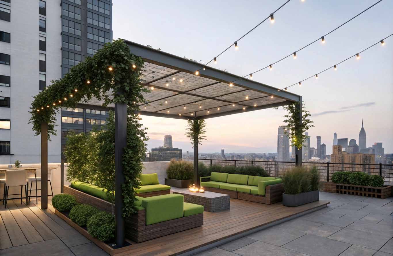 Rooftop terrace at Lokhandwala Vibe, Andheri West