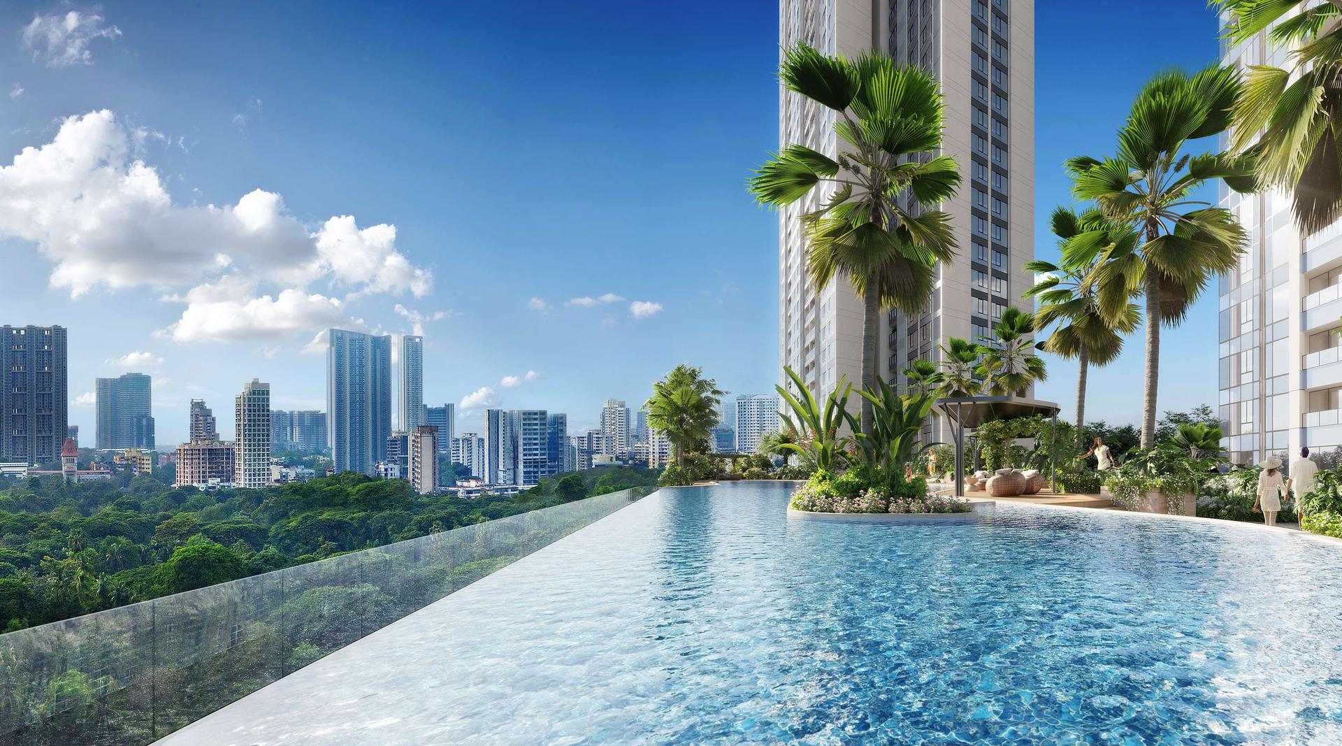 Swimming pool at Piramal Aranya, Byculla East