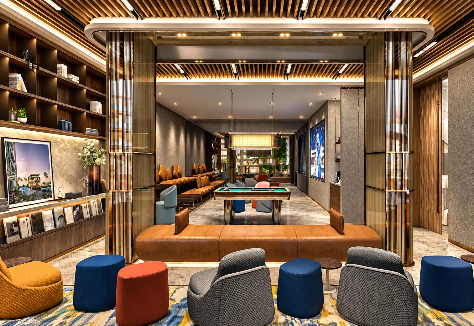 Library at Sheth Beaumonte Tower C, Sion