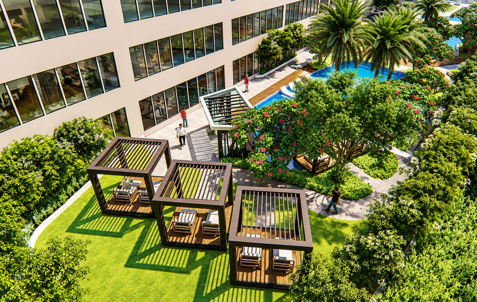 Swimming pool at Sheth Beaumonte Tower C, Sion