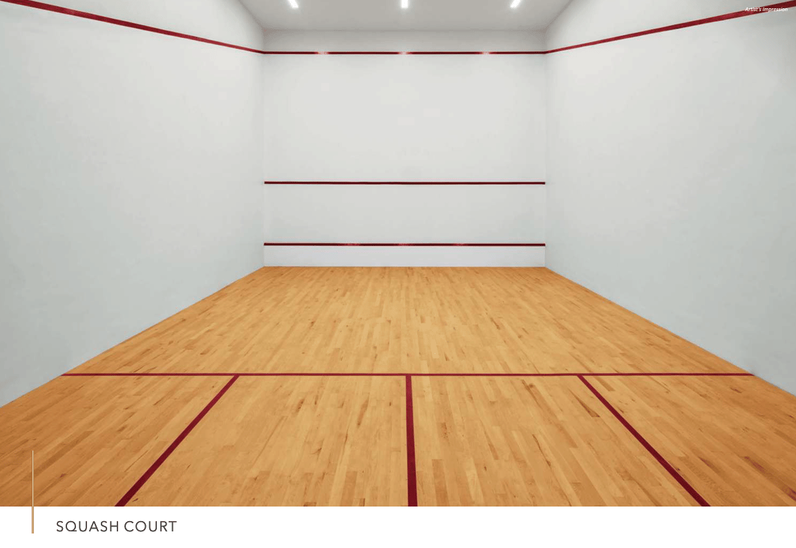Squash court at Sheth Beaumonte Tower C, Sion