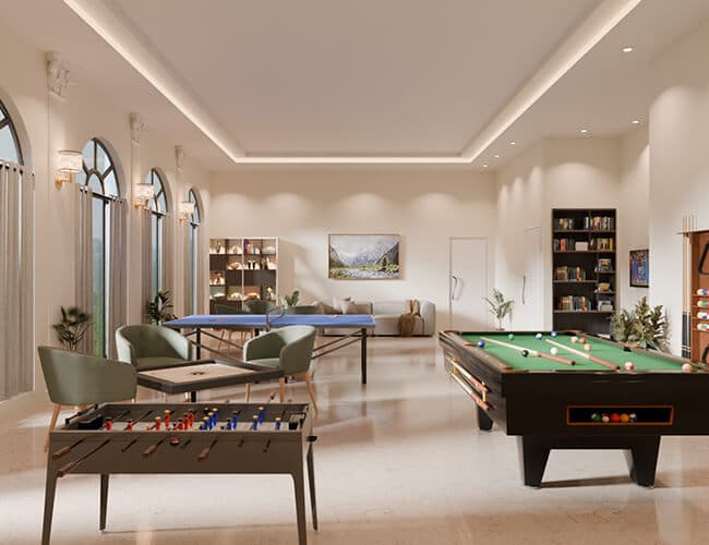 Indoor games at Origin Claremont, Goregaon East