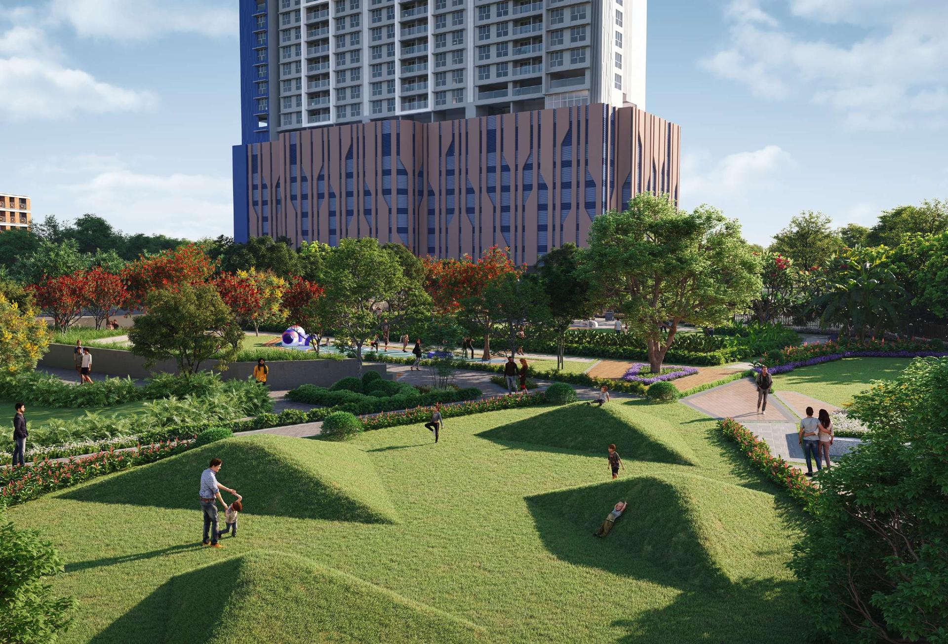 Landscaped gardens at AnchorPoint Aviara, Malad West