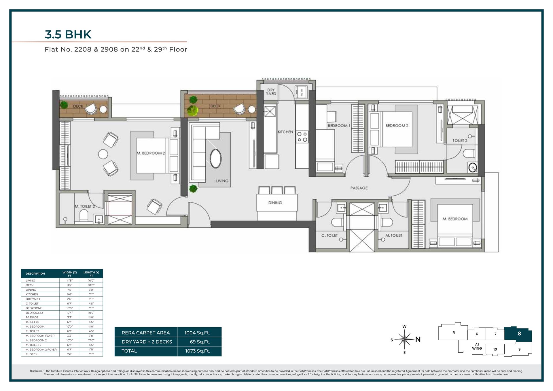 3.5 BHK floor plan