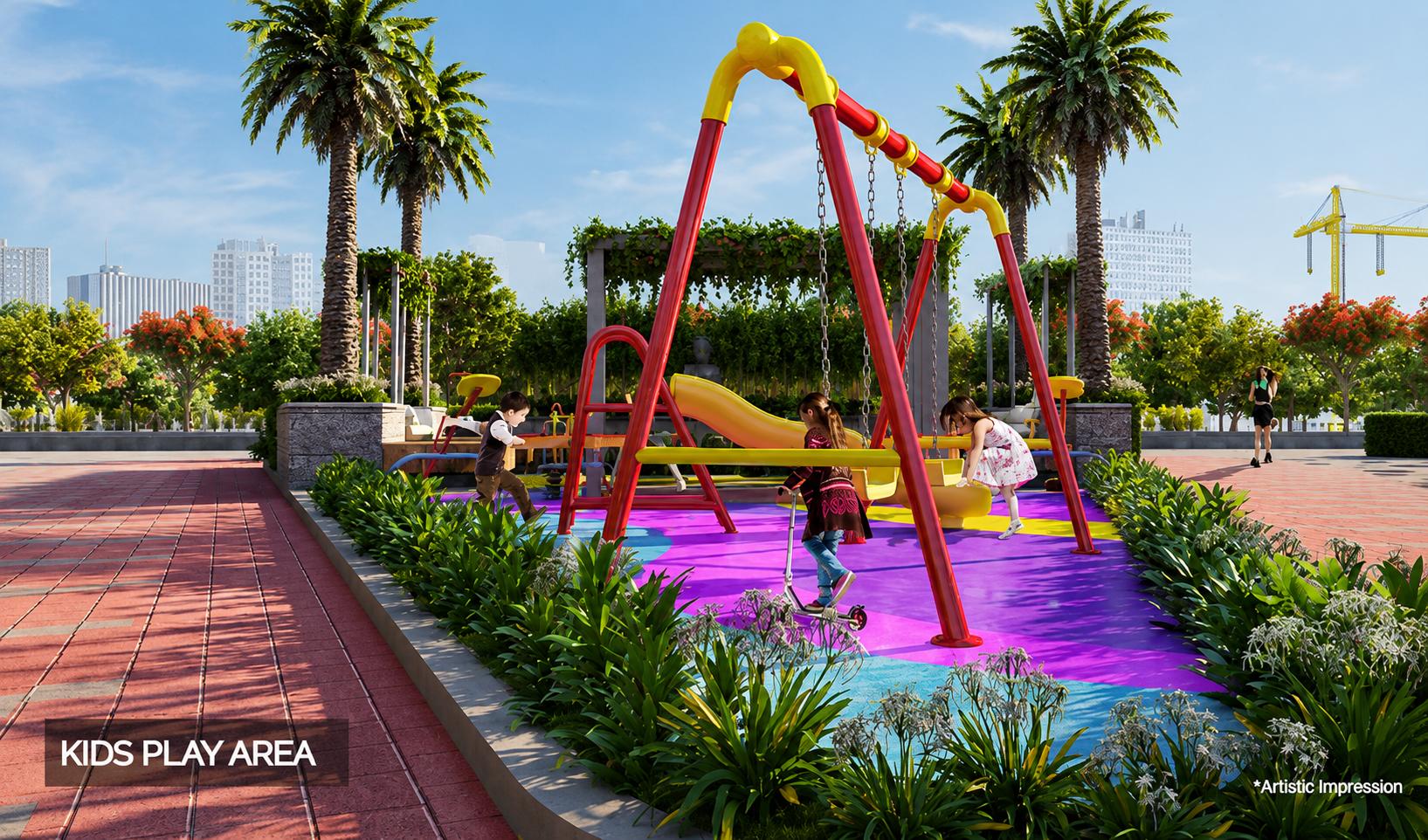 Children's play area at Veena Smart Homes, Kandivali West
