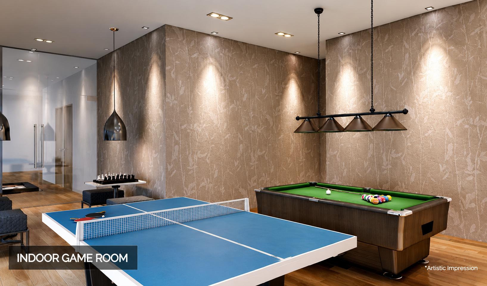 Indoor games at Veena Smart Homes, Kandivali West