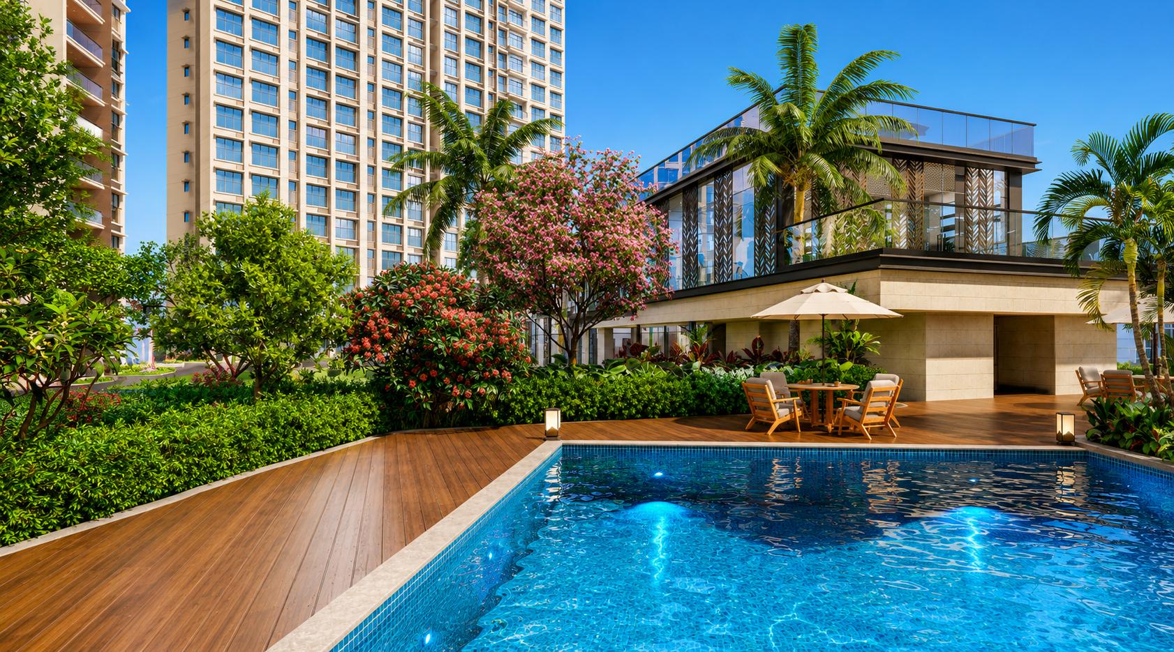 Swimming pool at Kalpataru Advay, Borivali West