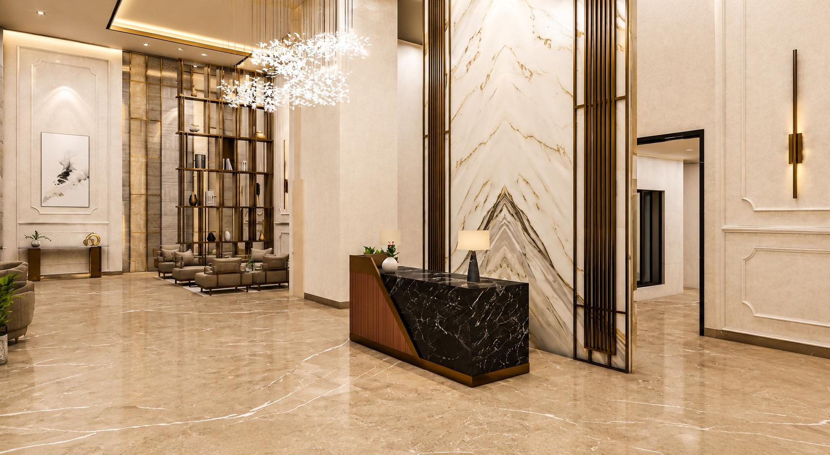 Grand entrance lobby at Kalpataru Advay, Borivali West