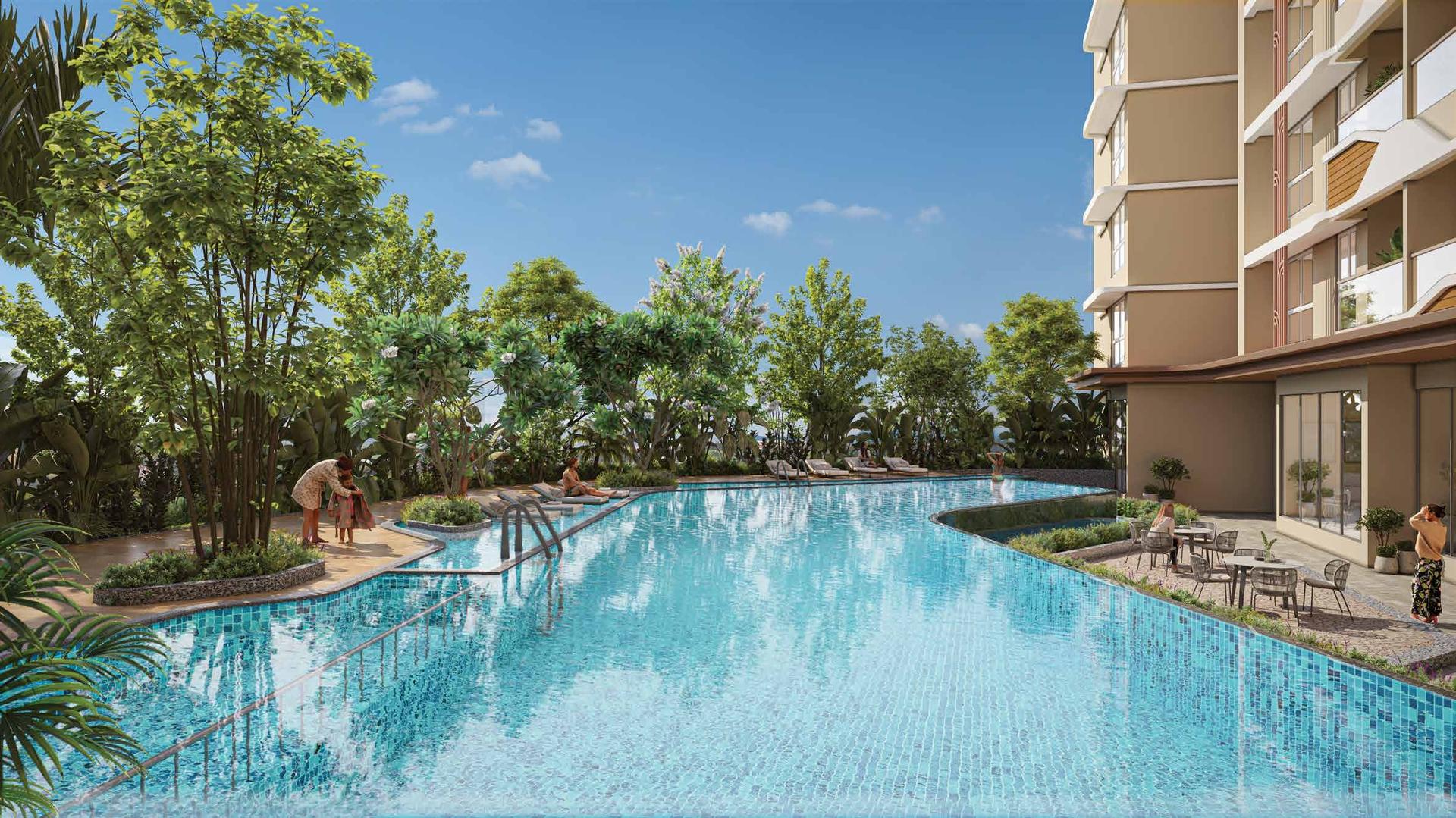 Swimming pool at Mayfair Codename Coral, Mira Road