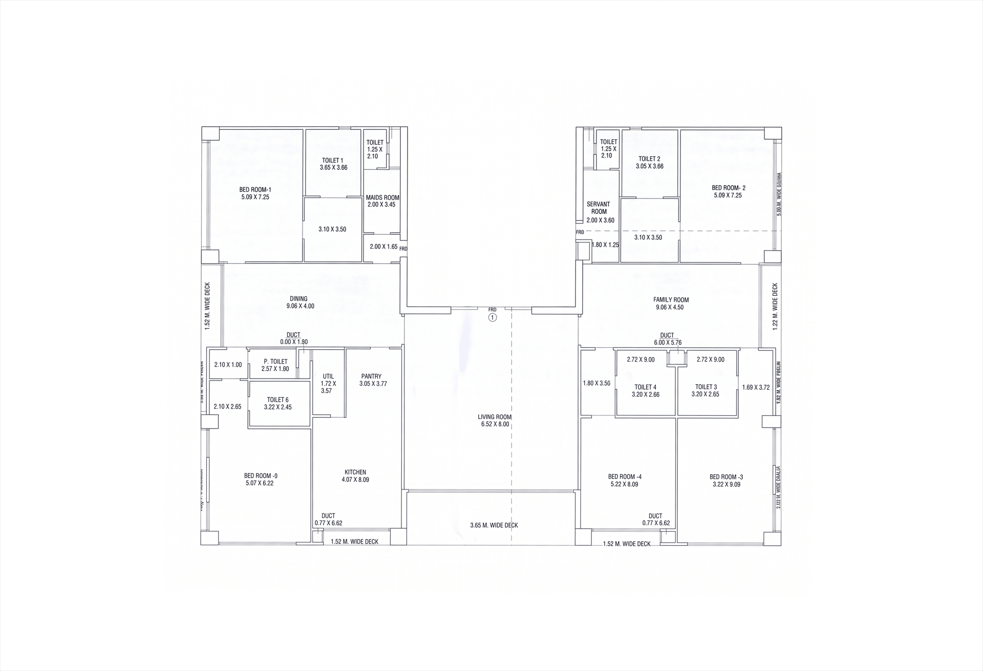 Tower 1 - 5 BHK floor plan