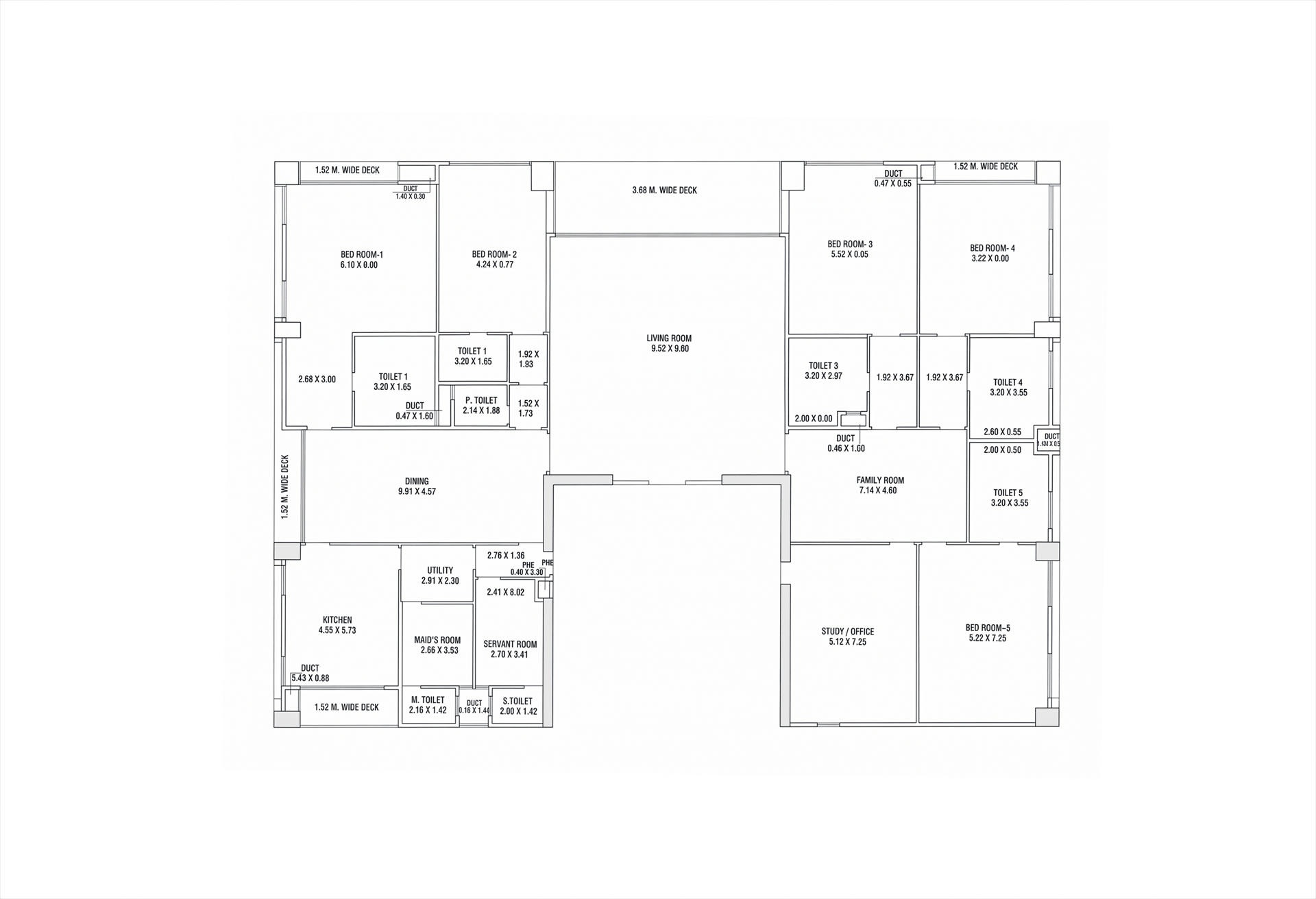 Tower 3 - 5 BHK floor plan