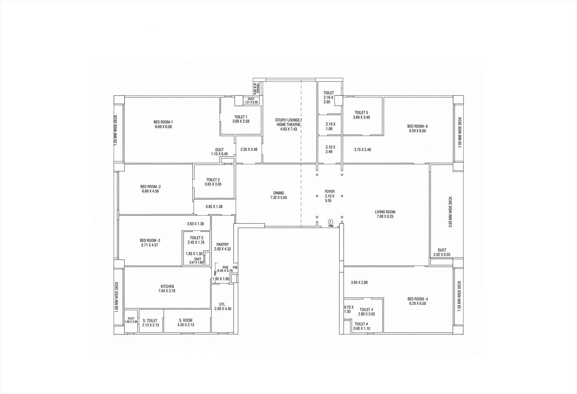Tower 2 - 5BHK floor plan