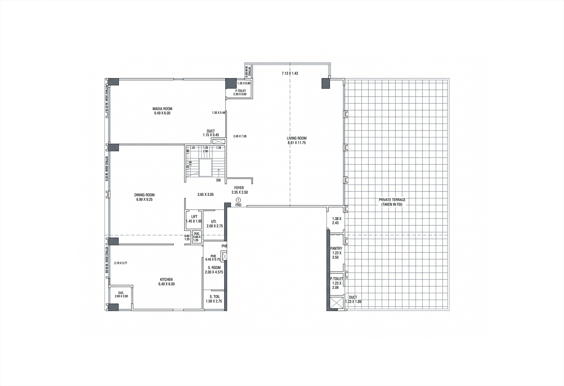 Tower 2 - Penthouse floor plan
