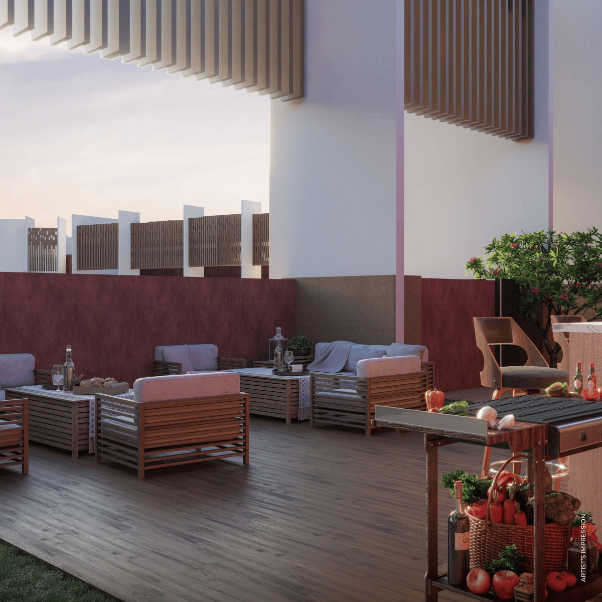 BBQ area at Chandak Greenairy, Borivali East