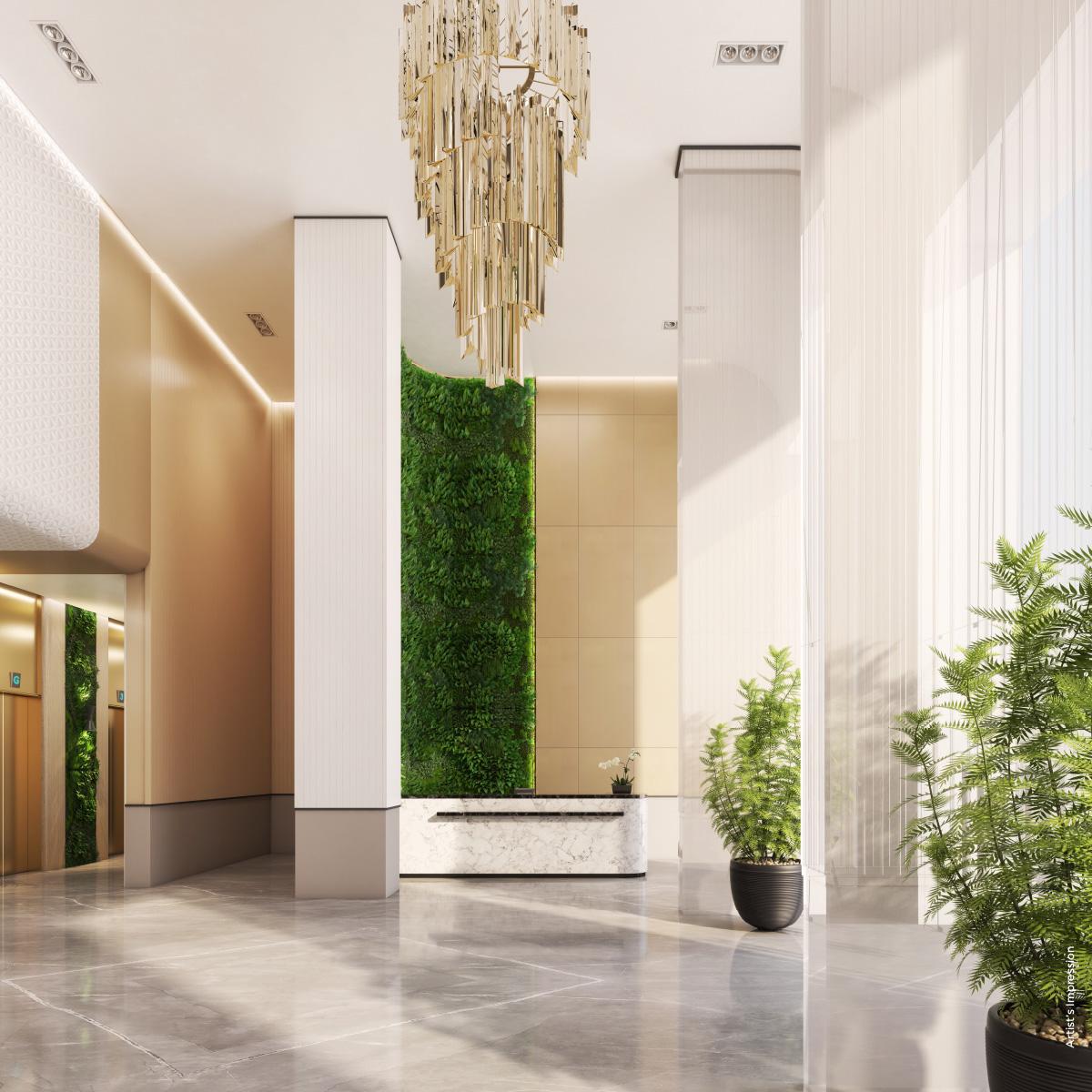 Grand entrance lobby at Chandak Greenairy, Borivali East