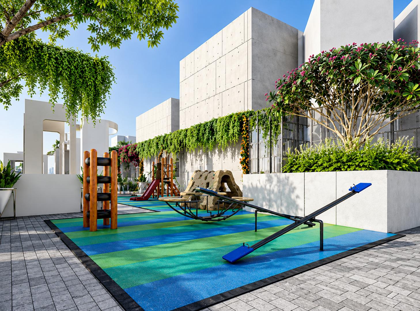 Children's play area at Hariko Skylon Suburbia, Kandivali East