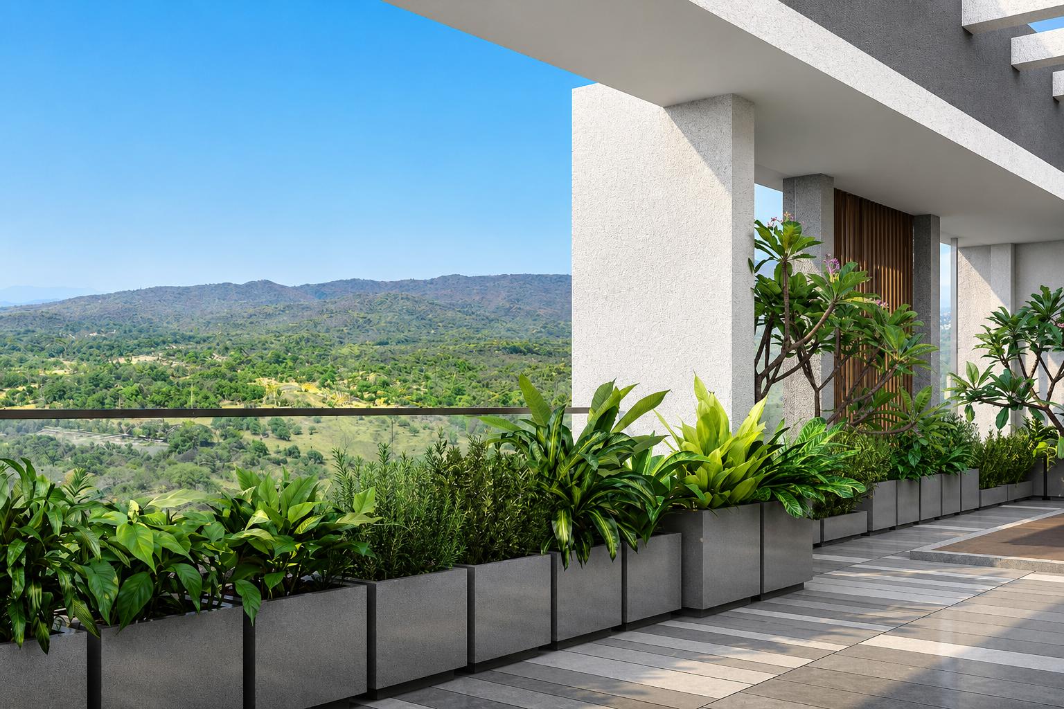 Rooftop terrace at Viceroy Savana, Kandivali East