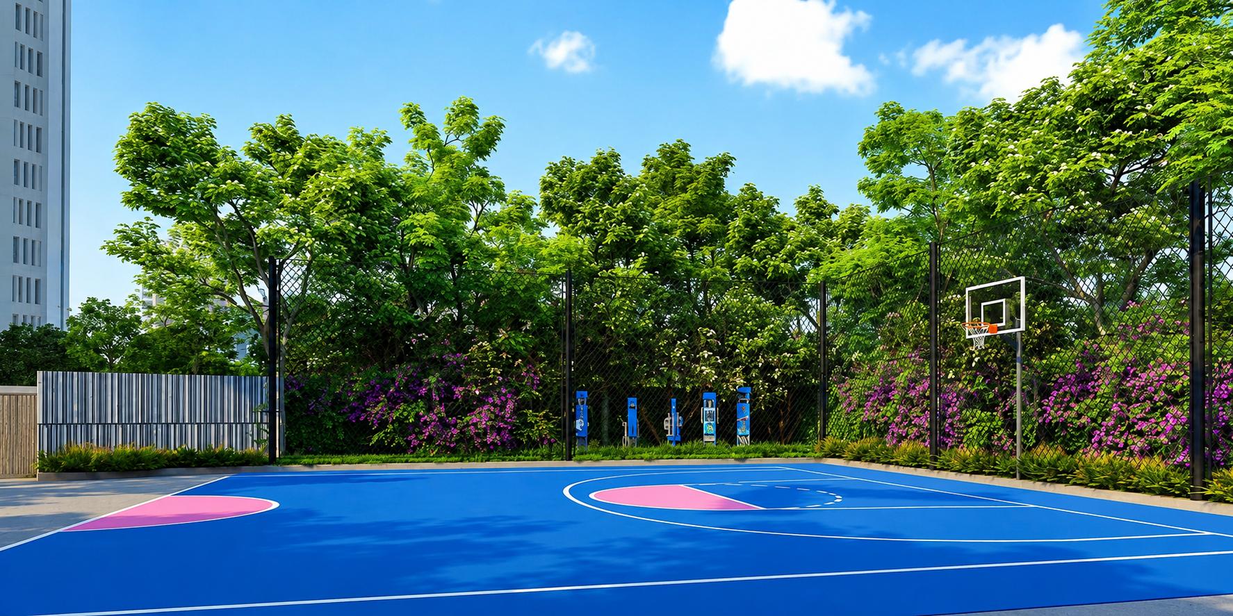 Basketball court at Viceroy Savana, Kandivali East