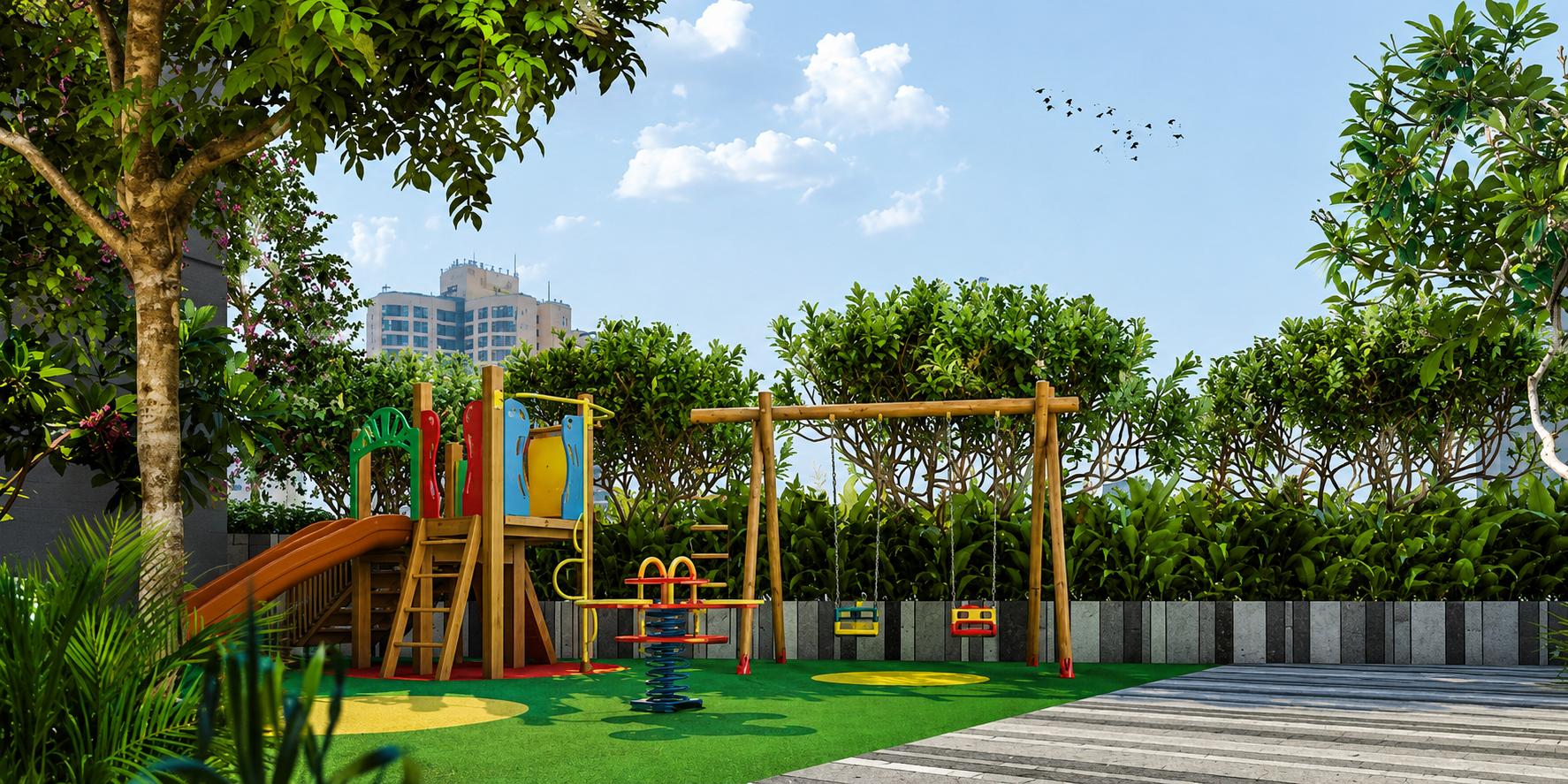 Children's play area at Viceroy Savana, Kandivali East