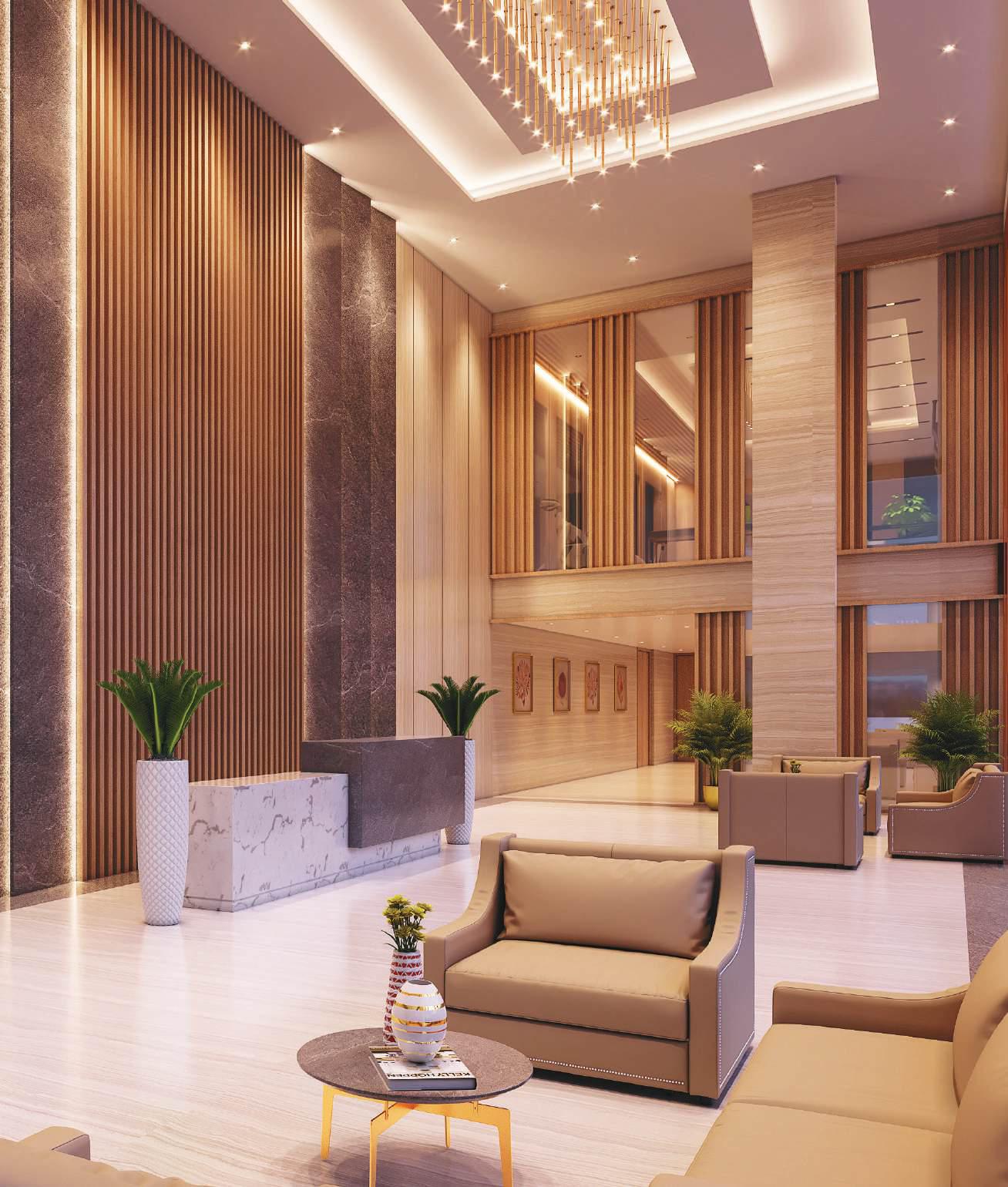 Grand entrance lobby at Tru Spectrum Life, Santacruz West